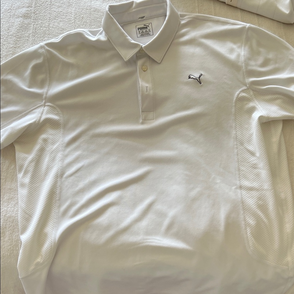 Puma Men's Classic White Polo Shirt